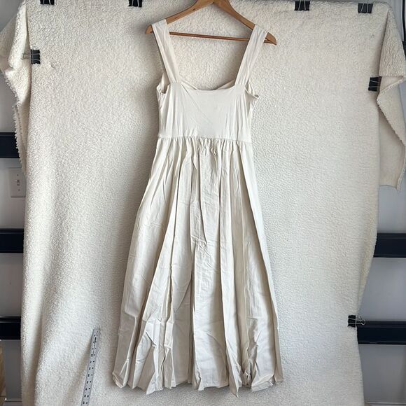 J Crew Sweetheart tank dress with poplin skirt Womens Medium Ivory - Picture 3 of 9